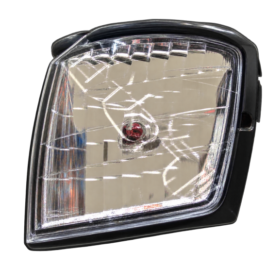 Feu arrière automobile en cristal facetté - L
