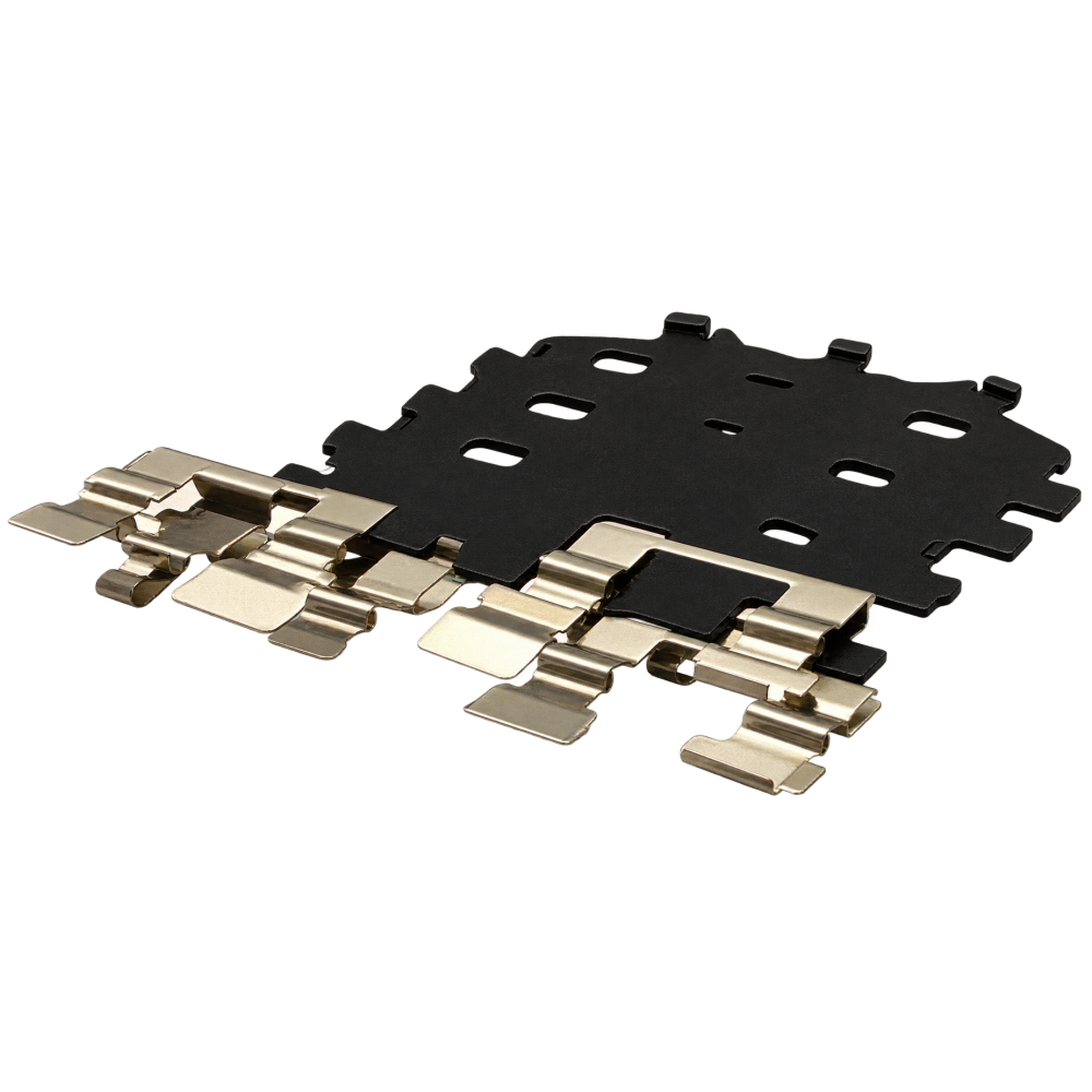 Plaque et clips de frein métalliques
