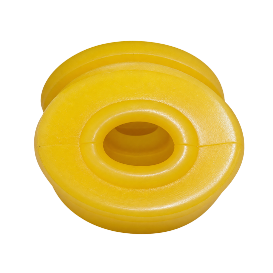Bague en caoutchouc jaune isolée