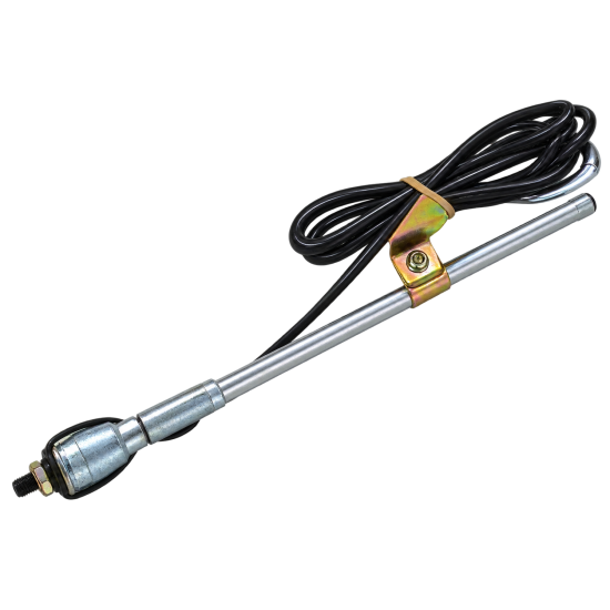Antenne automobile télescopique chromée et câble noir