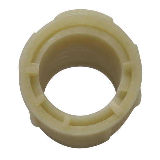 Bague en nylon beige crantée