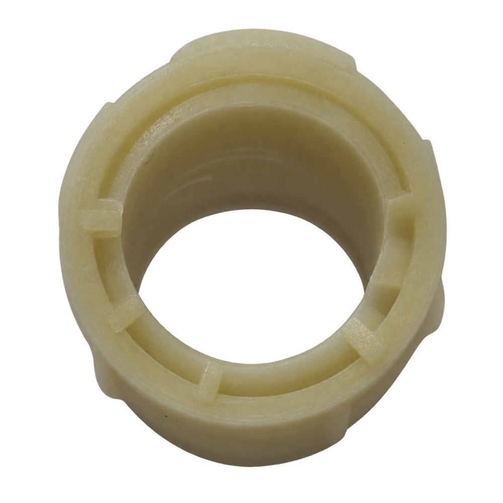 Bague en nylon beige crantée