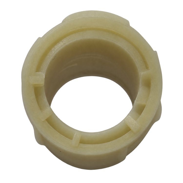 Bague en nylon beige crantée
